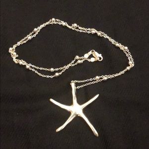 New Sterling silver starfish necklace